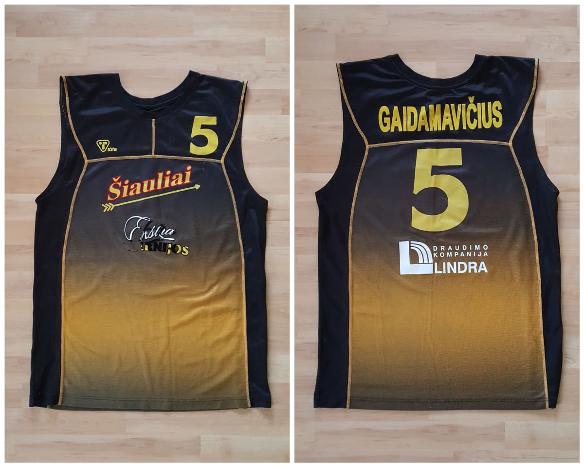 BC Šiauliai. Marškinėliai - Tomas Gaidamavičius (2002-03, LKL)